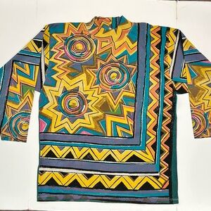 NEW 90’s VINTAGE GEOMETRIC LONG SLEEVE T-SHIRT